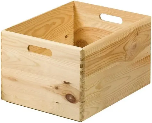 KESPER Allzweckkiste aus Kiefernholz - Praktische Aufbewahrungslösung aus hochwertigem Kiefernholz, mit Griffmulden für einfachen Transport und sicherem Stapeln. Ideal für Zuhause und Büro.