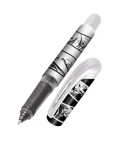 Online Tintenpatronen-Rollerball College Manga, für Rechtshänder und Linkshänder, ergonomisches Griffstück, Roller-Ball, Standard-Tintenpatronen, inkl. Kombipatrone blau, 1 Stück (1er Pack)