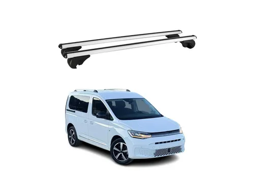 Dachträger für VW Caddy 2020-2025 - 75 kg Aluminium Silber - Robuster Dachträger aus leichtem Aluminium, ideal für offene Dachrelinge. Mit einer Traglast von bis zu 75 kg perfekt für Outdoor-Abenteuer. Inklusive Montagematerial und Anleitung.