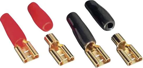 Sinuslive Car HiFi Lautsprecherstecker-Set 1 x 6mm² - Hochwertige vergoldete Stecker für optimale Signalübertragung. Ideal für Kabel bis 6 mm², einfach zu verarbeiten und langlebig.