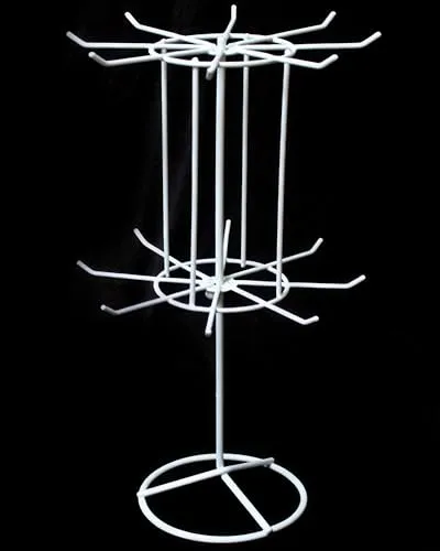 Produktbild Yudu Verkaufsständer mit 2 Etage drehbar Metall 41cm (Weiss)