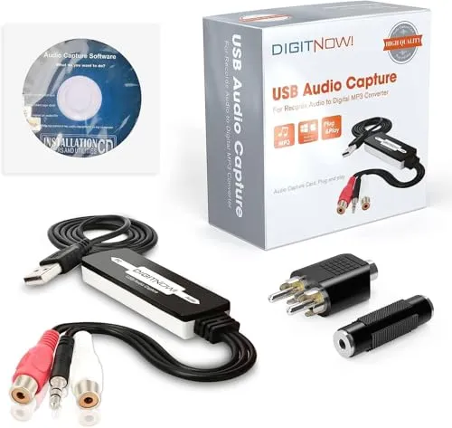Digitpro USB 2.0 Audio Capture Card für Vinyl und Kassetten