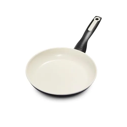 Produktbild GreenPan Rio Gesunde Antihaft-Keramik Bratpfanne 18 cm, PFAS-frei, Stay-Cool-Griff, Backofenfest bis 160°C, Spülmaschinenfest, Schwarz & Crème