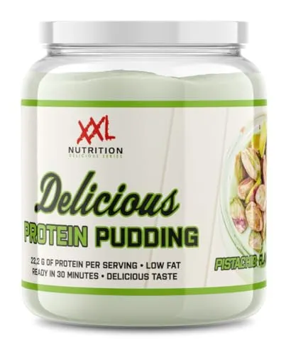 XXL Nutrition - Delicious Protein Pudding - 22g Protein pro Dessert, Low Fat, Low Sugar - Pistazie - 440 Gramm