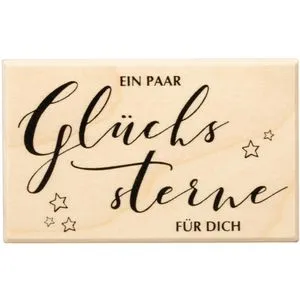 Rayher Motivstempel 29215000, 5 x 8 cm, Schriftzug mit Weihnachtsgrüßen