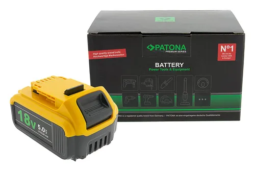 PATONA Premium Akku für DeWalt DCB184 – 18V XR 5.0Ah - Leistungsstarker 5.0Ah Akku für DeWalt XR-Werkzeuge, ideal für lange Laufzeiten und anspruchsvolle Projekte. Mit praktischer Restlaufanzeige und robustem Gehäuse für den täglichen Einsatz.