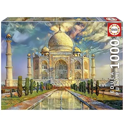 Educa - Puzzle 1000 Teile für Erwachsene | Taj Mahal, 1000 Teile Puzzle für Erwachsene und Kinder ab 14 Jahren, Indien, Pedro Gavidia (19613)
