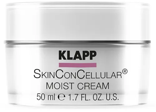 KLAPP SKINCONCELLULAR Moist Cream 50 ml - Tagespflege mit hochmolekularer Hyaluronsäure für optimalen Feuchtigkeitsschutz und Hautregeneration. Ideal für alle Hauttypen, schützt vor UV-Strahlung und Umweltfaktoren.