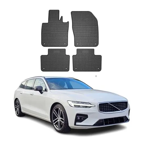 OMAC Auto-Fußmatten für Volvo V60 2018-2025 - Fahrzeugspezifische Gummimatten, wasserdicht und rutschfest für optimalen Schutz und Sicherheit im Innenraum Ihres Volvo V60.