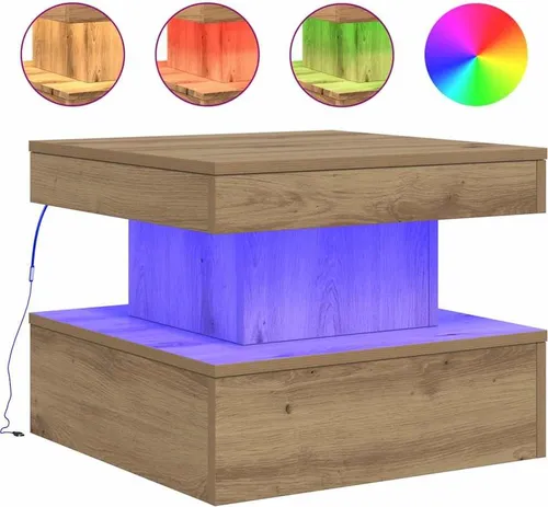 vidaXL Couchtisch mit LED-Leuchten