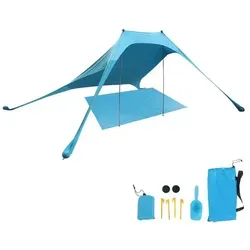 Relaxdays Sonnensegel Strand 200x210 cm mit UV-Schutz 50+