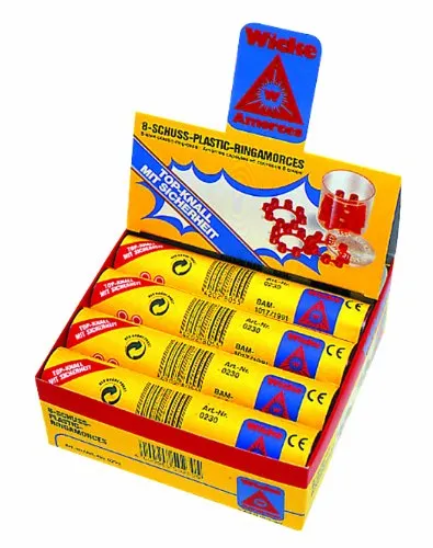 Sohni-Wicke 230 - 8-Schuss Munitions-Ringe, 240 Schuss - Praktische 8-Schuss Plaste Ringe für Spielzeugwaffen, 50 Dosen mit je 6 Ringen für langanhaltenden Spaß. Ideal für spannende Spiele im Freien.
