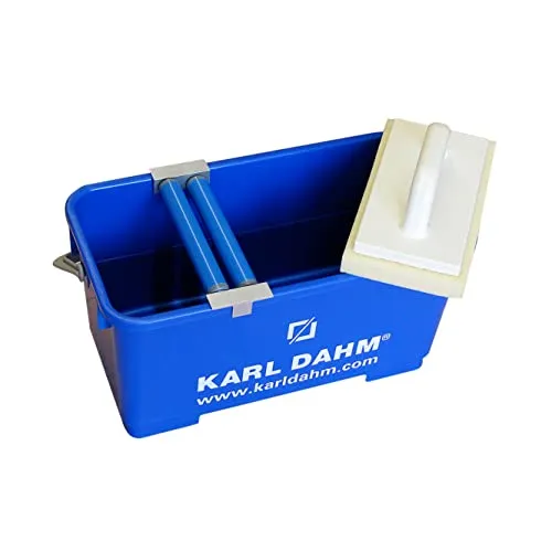 Karl Dahm ® Waschset Express für Fliesen – Profiwerkzeug mit Rollenaufsatz - Fliesen- & Fugenschwämme: Innovatives Waschset mit 2-Rollenaufsatz für müheloses Arbeiten und saubere Ergebnisse bei der Fliesenreinigung.