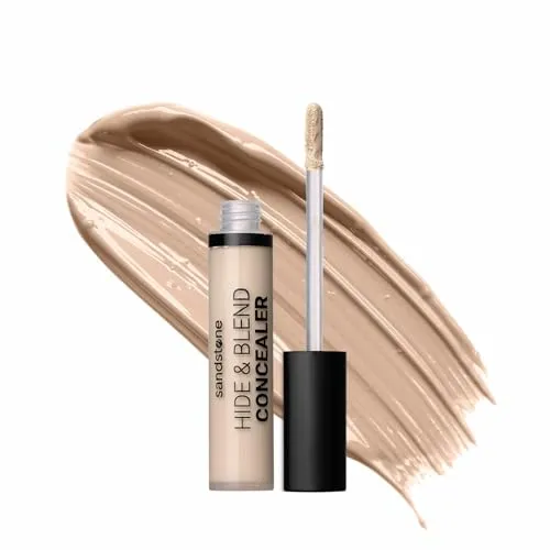 Sandstone Scandinavia Hide & Blend Concealer | Hypoallergen & Parfümfrei für empfindliche Haut | Deckt Augenringe, Rötungen und Unreinheiten ab