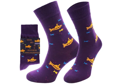 Chili Lifestyle Freizeitsocken SUBMARINE Lustige Socken mit Spruch Banderole als Geschenksocken (Paar, 1-Paar, Mit Spruchbanderole) Weichbund ohne Gummidruck