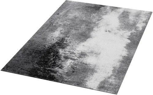 wash+dry by Kleen-Tex Teppich Aura - Kurzflor-Teppich, rutschhemmend und waschbar, ideal für In- und Outdoor-Bereiche, strapazierfähig und pflegeleicht.