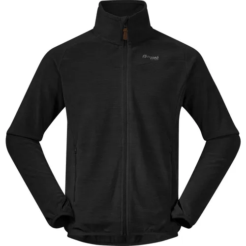 Bergans Hareid Fleece Jacket NoHood - Schwarz - XXL - Funktionsjacke aus 100% Polyester mit recyceltem Material. Ideal als wärmender Midlayer für Skitouren und Wandern, bietet optimale Wärmeisolation und Flexibilität.