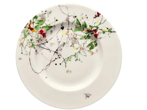 Rosenthal Frühstücksteller Brillance Fleurs Sauvages - Ostergeschirr aus hochwertigem Bone China, 19 cm Durchmesser, mikrowellen- und spülmaschinenfest, ideal für fröhliche Frühstücke im Frühling.