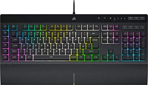 Corsair K55 RGB PRO XT Gaming-Tastatur, kabelgebunden, QWERTY-Layout, Schwarz
