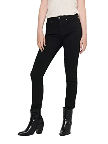 ONLY Female Skinny Jeans ONLFOREVER - Hohe Taille Skinny Fit - Jeans in Skinny Fit mit hoher Taille, aus 91% TENCEL Modal für hohen Tragekomfort und eine perfekte Passform.
