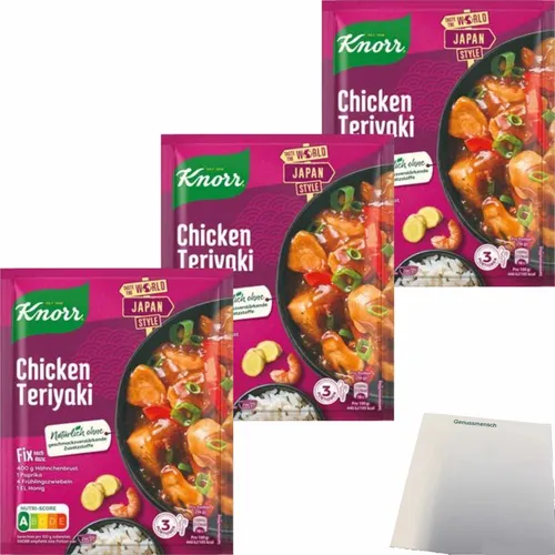Knorr Fix Chicken Teriyaki 3er Pack 3x40g Beutel usy Block