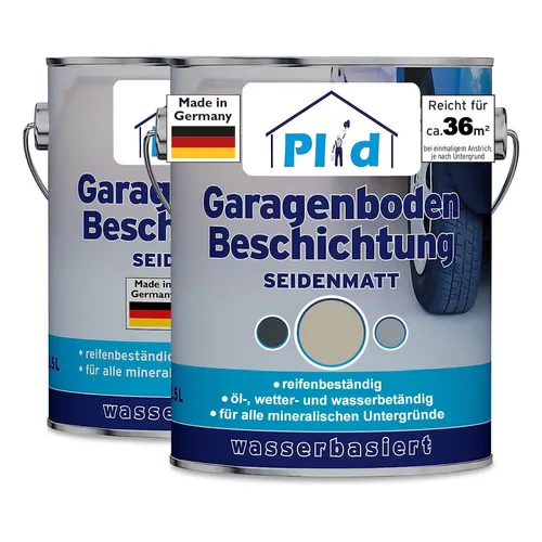 Garagenbodenbeschichtung 5L Kieselgrau - Möbel- & Spezialfarben: Schnelltrocknende, hochdeckende Spezialfarbe für Beton, ideal für Garagen und Keller, mit feuchtigkeitsbeständigen und spritzerabweisenden Eigenschaften.