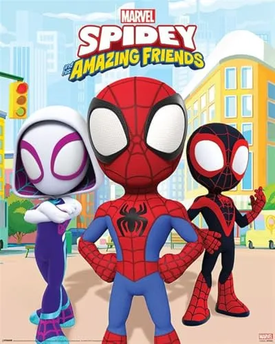 Poster Spidey and his Amazing Friends Power of 3 40x50cm - Poster & Kunstdrucke - Hochwertiger Druck mit kräftigen Farben, ideal für kleine Räume oder als Teil einer Galeriewand.