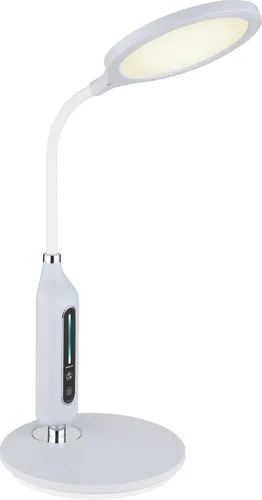 Tischleuchte Touchdimmer LED Sensor Grau - Moderne Tischleuchte mit stufenlosem Touchdimmer und Memoryfunktion für individuellen Lichtkomfort, ideal für Schreibtisch oder Beistellbereich.