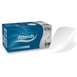 Attends for men Shield 2 - 64 St - Inkontinenzeinlagen für Männer, anatomisch geformt mit hoher Saugstärke und Geruchsbindungsfunktion für ein sicheres und angenehmes Tragegefühl.