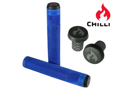 Chilli Pro Scooter Stuntscooter Chilli Stunt-Scooter / BMX / Dirt Fahrrad Soft Griffe XL Barends blau