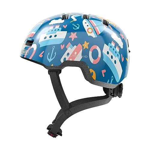 ABUS Kinderhelm Skurb Kid - Robuster Fahrradhelm im Skater-Look für Mädchen und Jungen - Fahrradhelme mit In-Mold Verfahren für hohe Sicherheit, verstellbare Größe und Platz für Zopf – ideal für aktive Kinder!