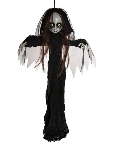 Horror-Shop Dekoobjekt Gothic Braut mit Schleier als dekorative Hängefigu