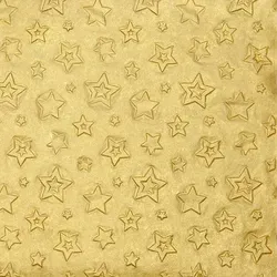 Home Fashion, Embossed Stars gold, Lunch-Servietten 33 cm x 33 cm, im Viertelfalz, mit geprägtem Dekor für einen 3D-Effekt, 16 Stück pro Pack