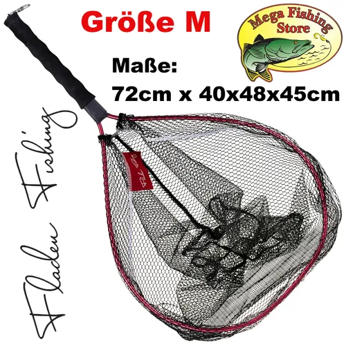 FLADEN Maxximus Watkescher Gr. M - gummierter Kescher Meerforelle Hecht Zander