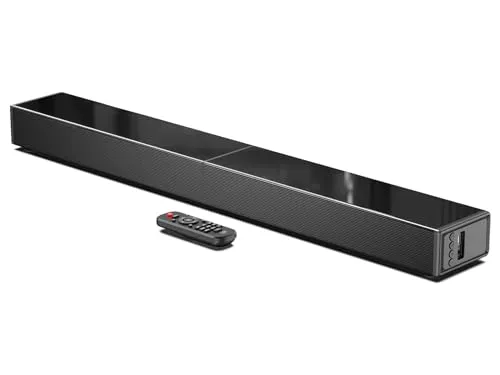 CGV BDS Alto Soundbar mit integrierten Subwoofern, Bluetooth mit HDMI Arc, Optik und Klinke, Leistung 80 W, verbessert die Klarheit der Stimme