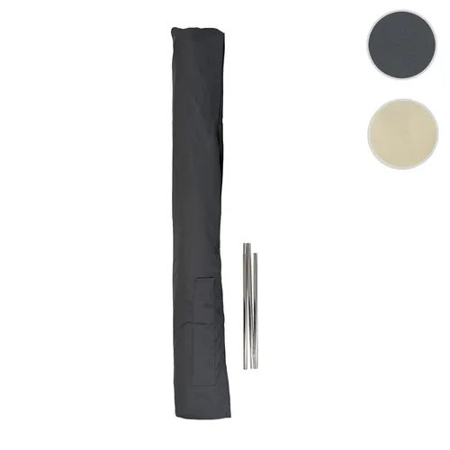 Schutzhülle für Sonnenschirme bis 3m - grau - Abdeckhaube für Ampelschirme bis 3m Ø, aus wasserbeständigem Polyester 240g/m², mit Klettverschluss und seitlicher Tasche für Führungsstange.