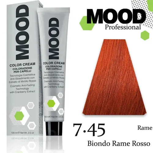 Tönung 7.45 Blond Kupfer Vergoldet Intensive Farbe für Haare Mood 100ml
