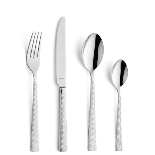 Amefa 32-tlg. Besteckset JEWEL - Eleganz für jeden Anlass - Besteckset in edler Diamantoptik, ideal für Dinnerpartys und besondere Anlässe. Hochwertiger Edelstahl 18/10 sorgt für Glanz und Raffinesse auf deinem Tisch.