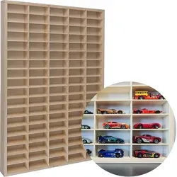 KRUZZEL Sammlervitrine Holz - 80 Fächer für Autos und mehr - Hobby Vitrinen für optimale Aufbewahrung und Schutz Ihrer Sammlungen. Flexible Fächeraufteilung für individuelle Anpassung und stilvolle Präsentation.