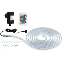 Paulmann 78891 SimpLED LED Strip Outdoor Basisset 3m - IP44, spritzwassergeschützt mit RGB Farbwechsel und Fernbedienung für dekoratives Licht