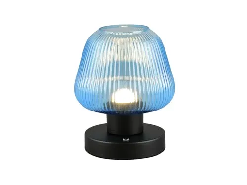 Kabellose LED Akku Tischlampe QUENYA in blau von Meine Wunschleuchte
