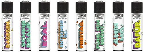 Clipper Feuerzeug 8er Set Egal