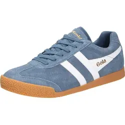 Gola Sneaker Harrier Suede-Leder baltic/weiß Herren, Größe 47 (13) - Trendiger Gola Sneaker im zeitlosen Design, ideal für Freizeit und Business. Die rutschfeste Sohle sorgt für Komfort und Flexibilität. Ein Must-Have für jeden Sneakerfan!