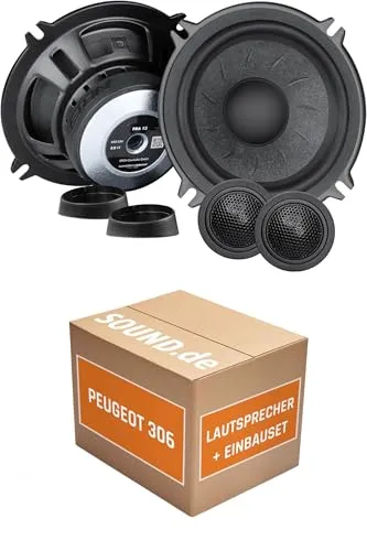 JUST SOUND Eton PRA13 Einbauset für Peugeot 306 - Komplettset für Auto-Lautsprecher mit Eton PRA13, 60 W Leistung und 13 cm Durchmesser. Ideal für den einfachen Austausch in Peugeot 306 (1993-2002) und für beeindruckenden Klang!