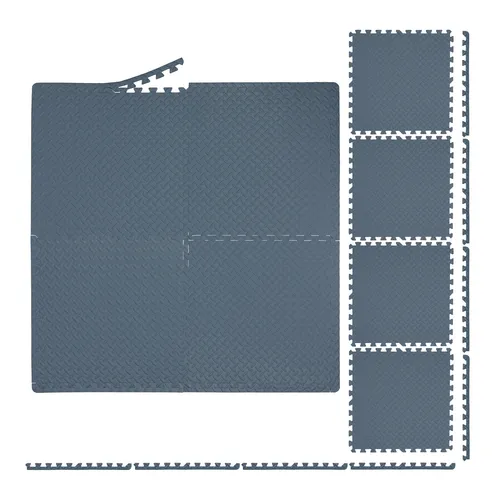 Bodenschutzmatte Fitnessunterlage Schaumstoffmatte 3 m² grau - Sportmatten mit hervorragender Dämpfung, ideal für Fitness und Freizeitaktivitäten. Schützt den Boden und sorgt für einen sicheren Stand.