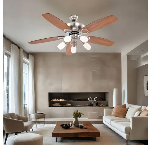 GLOBO Deckenventilator Jerry 0337/034037 mit Beleuchtung in braun von GLOBO LIGHTING