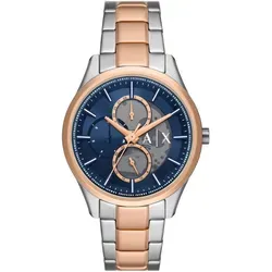 Armani Exchange Dante AX1874 Uhr - Elegante Herrenuhr aus Edelstahl, 5 ATM wasserdicht mit modernem Roségold-Design und marineblauem Zifferblatt - ideal für jeden Anlass.