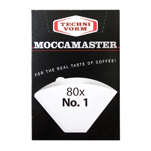 Moccamaster Cup-One Filterpapier Nr. 1, Weiß, 80 Stück von Berliner Kaffeerösterei