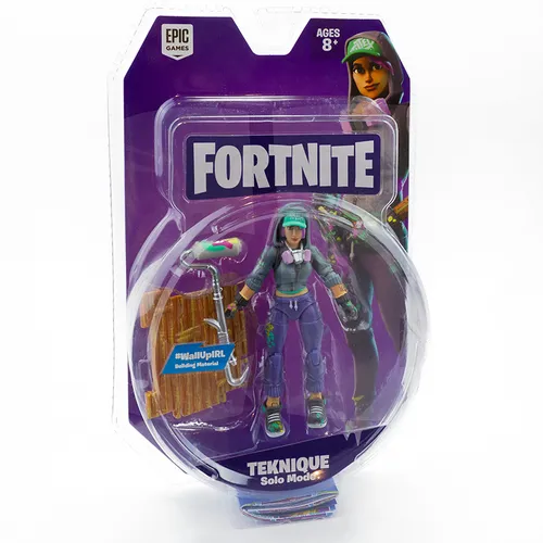 Fortnite 10 cm Action Figur: Solo Mode Teknique - mit Zubehör und Base