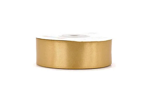 Creativery Satinband, Satinband 25mm x 25m Rolle Hellgold